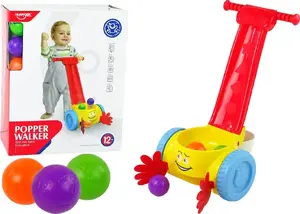 Push Walker and Ball Collector for Children LEANToys model 13384 — toy pusher with ball collection function