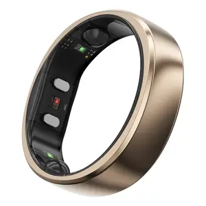 Smart ring activity tracker Samsung RingConn Gen 2 Air — gold, 10-day battery, 2.5 g, 6.8 mm × 2 mm, USB-C charging case