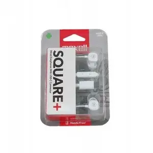 Vadu USB-C austiņas MAXELL SQUARE+ (balts) — stereo, mikrofons uz vada