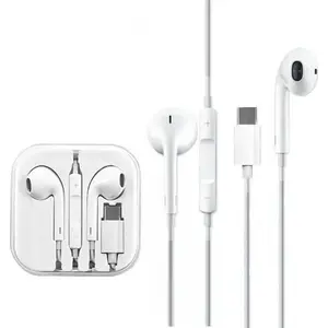 Vega universālas vadu austiņas ar USB‑C savienotāju, modelis 23509, baltas