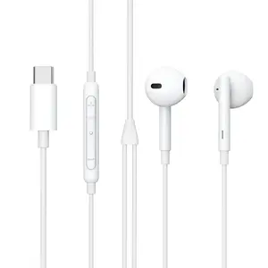 Vadu ausu ievietojama austiņa Lenovo ES652200-BULK — USB Type‑C, kabelis 1.2 m, balta, zvaniem un mūzikai