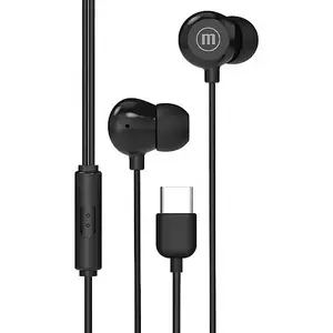 Iekļaujošie austiņas MAXELL MXSIBB — ar vadu un USB-C savienojumu, melnas