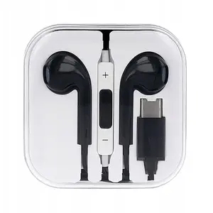 Vadu austiņas ieliktņveida No name modelis 23510 ar USB Type-C savienotāju, melnas
