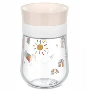 Treniņu dzeramkrūze Mepal Mio 300 ml — bērnu krūze mācībām dzert, Sunshine & Rainbow dizains