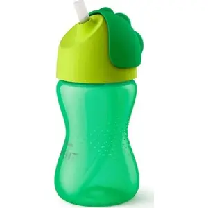 Поильник Avent 300 мл со straw трубочкой, зелёный, модель SCF798/01