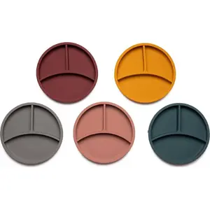 Baby feeding divided suction plate ECO RASCALS one size — 3-section bowl with suction base
