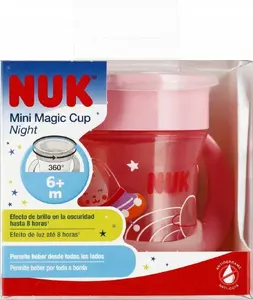 Детский поильник Nuk Mini Magic Cup 160 мл, мягкий носик, от 6 мес., розовый