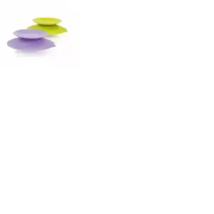Uniq Stay-in-Place turētājs ar piesūcekņiem bļodiņām un pudelītēm, 2 gab., Lime & Lavender