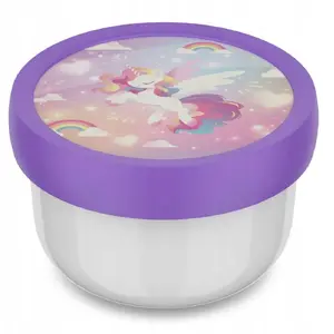 Curver augļu kārbiņa 300 ml — Campus Unicorn Glow bērnu uzkodu trauks
