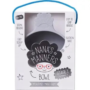 Силиконовая миска с присоской Nana`s Manners NAN00323, серая — миска для кормления