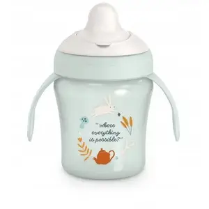 Поильник-тренер MyBaby SUAVINEX 200 мл, мягкий носик, для 6+ месяцев, мятный