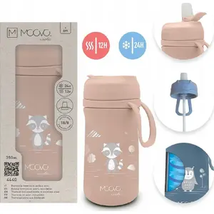 Thermal Sippy Bottle Nuvita MOOVO with Spout 350 ml, English Rose