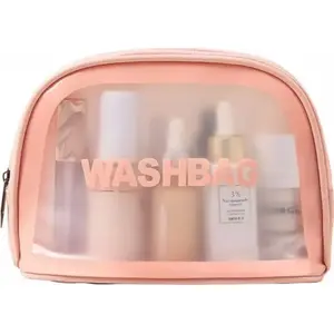 Toiletry Bag eCarla washbag foldable Pink — travel cosmetic organizer