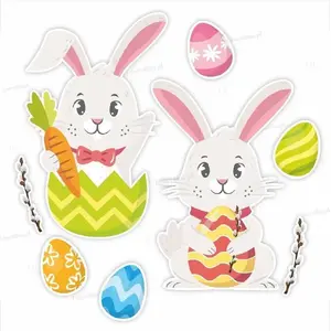 Easter decoration LearnHow Zajączki – ornamental rabbit figures, set for seasonal display