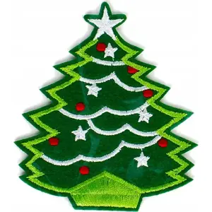 Craft with Fun decorative patch 'Christmas tree' CFBN363 – fabric applique, pack for crafting