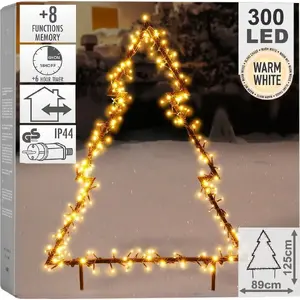 Outdoor Metal LED Christmas Tree Vilde 300 LED, 125 cm