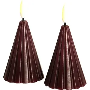 Holiday decoration Sirius Laura Tree set, 2 pcs, Ø5.7×8 cm, Bordeaux