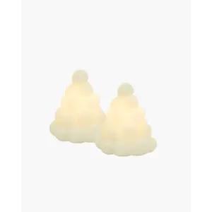 Light decoration figure Konstsmide Sirius Home 13325 — white wax housing, 2 bulbs, battery, 100 mm