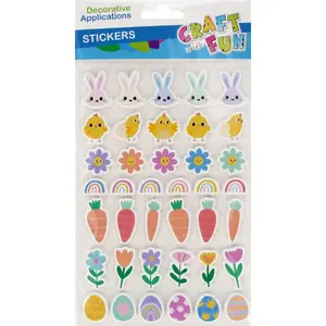 Craft with Fun OZDOBA DEK EVA WIELKAN PASTE SPRZYL MIX2CF24/288 — decorative EVA foam Easter shapes, assorted pack