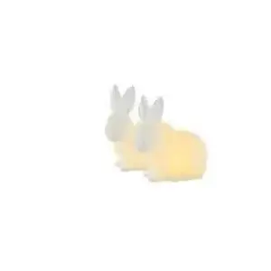 Light decoration figure Konstsmide Sirius Home Elin Rabbit LED, 2 bulbs, battery CR2032, white, 100 mm height