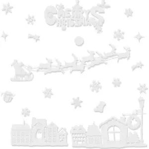 Window Christmas stickers Ruhhy model 22305 — decorative holiday window decals