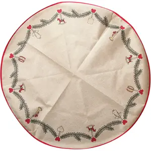 Ziemassvētku eglītes paklājiņš CHRISTMAS_TO Det Gamle Apotek, diametrs 100 cm, brūns, klasisks dizains