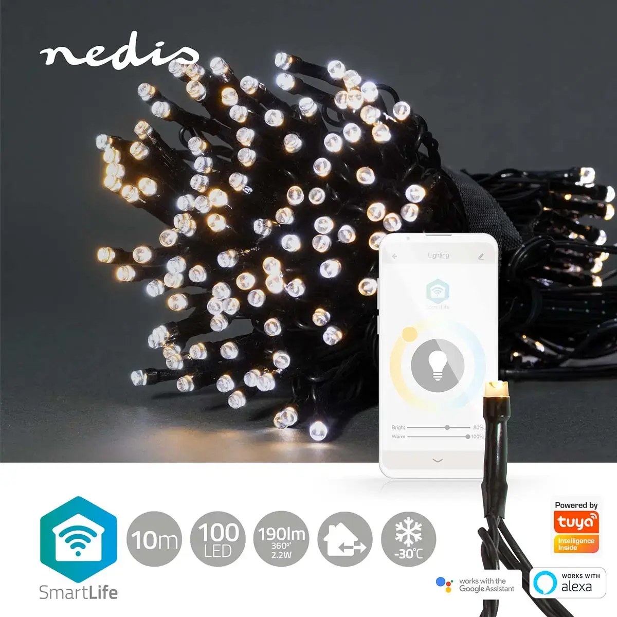 Nedis WIFILX02W100 LED decoration chain 100 bulbs Photo 7