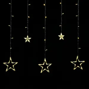 Holiday light curtain Rebel Light - stars, warm white, 230V