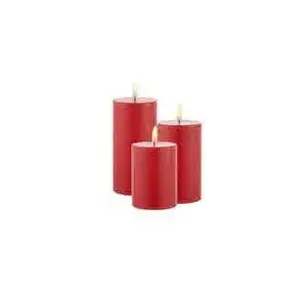 Декоративная светящаяся фигурка Sirius Home Sille Exclusive, красный восковой корпус, 3 LED, питание AA, 75×75 мм