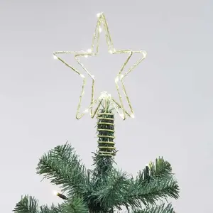 Falk 3D Christmas star decoration with LED and connector for Nordic Winter trees, 25×19×19 cm