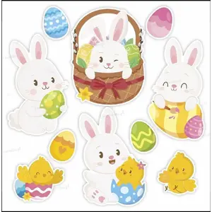 Easter Decoration 'Zajączki' A4 sheet by LearnHow — decorative paper A4, single-sided print