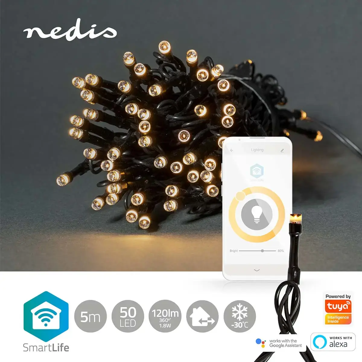 Nedis WIFILX01W50 decorative light chain 50 LED Photo 7