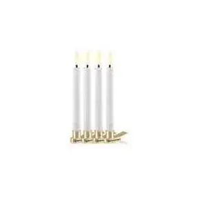 Sirius Sille plastic white set — 4 pcs, plastic, AAAA battery, 12×12×110 mm