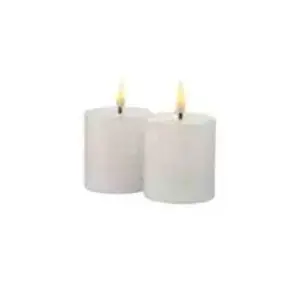 Electric LED candle Frendo Sirius Home 80650 — white wax housing, battery-powered, 50×65 mm, pack of 2