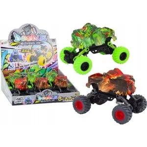 Friction-Powered Dino Car LEANToys model 18798 — Red or Green, Off-Road Toy Vehicle