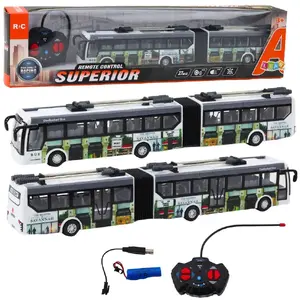 Remote-Controlled City Trolleybus LEANToys model 25156 with Working Lights, Public Transport RC Vehicle
