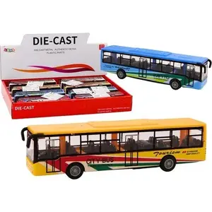 Die-cast Friction-Powered City Bus 15 cm by LEANToys (model 18771)