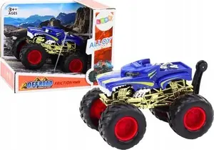 Rotaļu bezceļu auto LEANToys modelis 18790 — zils, lielas gumijas riepas