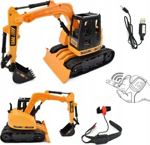 Toy excavator Pro Kids Koparka R/C gesture-controlled for ages 6+ — remote hand-gesture control, battery-powered