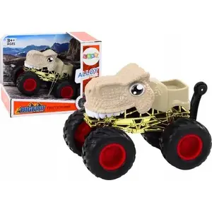Toy off-road car LEANToys 18794 — dinosaur design, large rubber wheels, beige