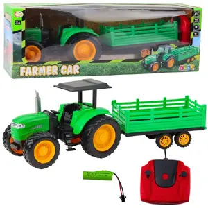 LEANToys remote-controlled tractor with trailer RC 22935 green
