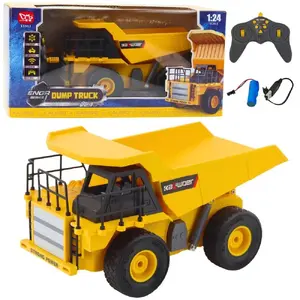 Remote-Controlled Construction Dumper Truck LEANToys 1:24 scale with LED lights