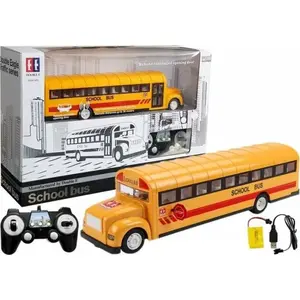 Remote-Controlled School Bus LEAN Sport 4690 — Yellow, Toy Vehicle