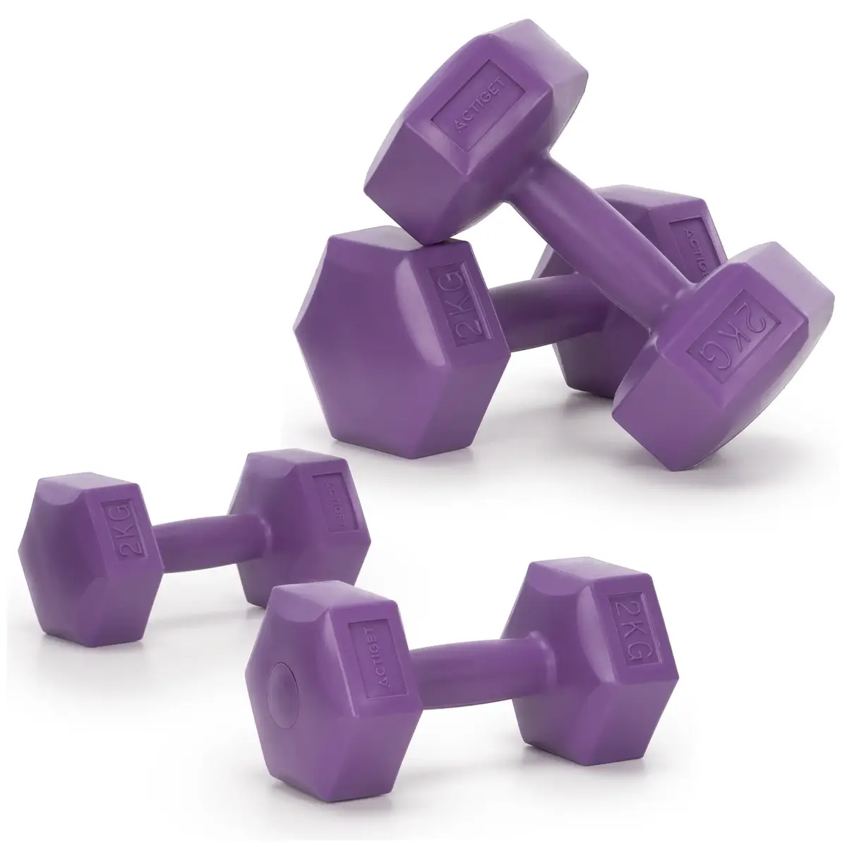 Шестигранные гантели Springos 2x2 кг Photo 2
