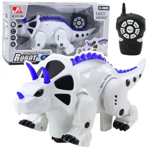 Remote-Controlled Triceratops Toy by LEANToys, RC Dinozaur Model 23277, Battery-Powered Interactive Robot