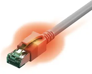 Network patch cable SACON 442621,05 Cat6a S/FTP (S-STP) RJ45–RJ45 Grey 0.5 m