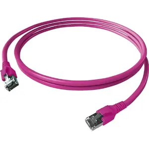 EasyLan Cat6a S/FTP S-STP Round Networking Patch Cable RJ-45 Male to Male Gold-Plated Contacts 10000 Mbit/s Violet 1 m CP1KVBVBV0010