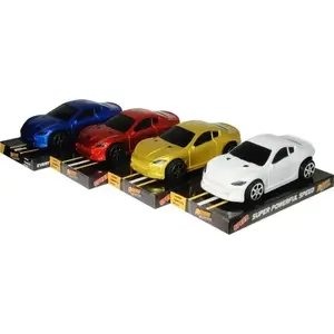Toy racing car Swede MIX with pull-back drive, plastic body, small size