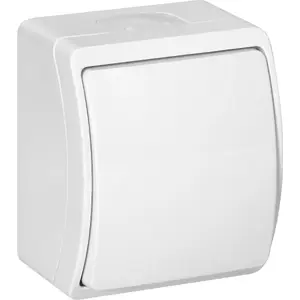 Wall-mounted single-pole switch ORNO AQUATIC IP44, white (OR-OE-7100/W)