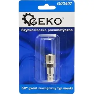 Пневматическая быстроразъемная муфта мужская 3/8" наружная резьба GEKO G03407 (блистера)